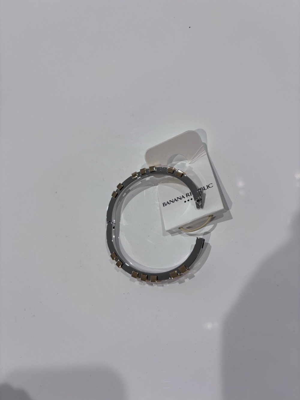 Banana Republic Two-Tone Silver and Gold Cuff Bracelet